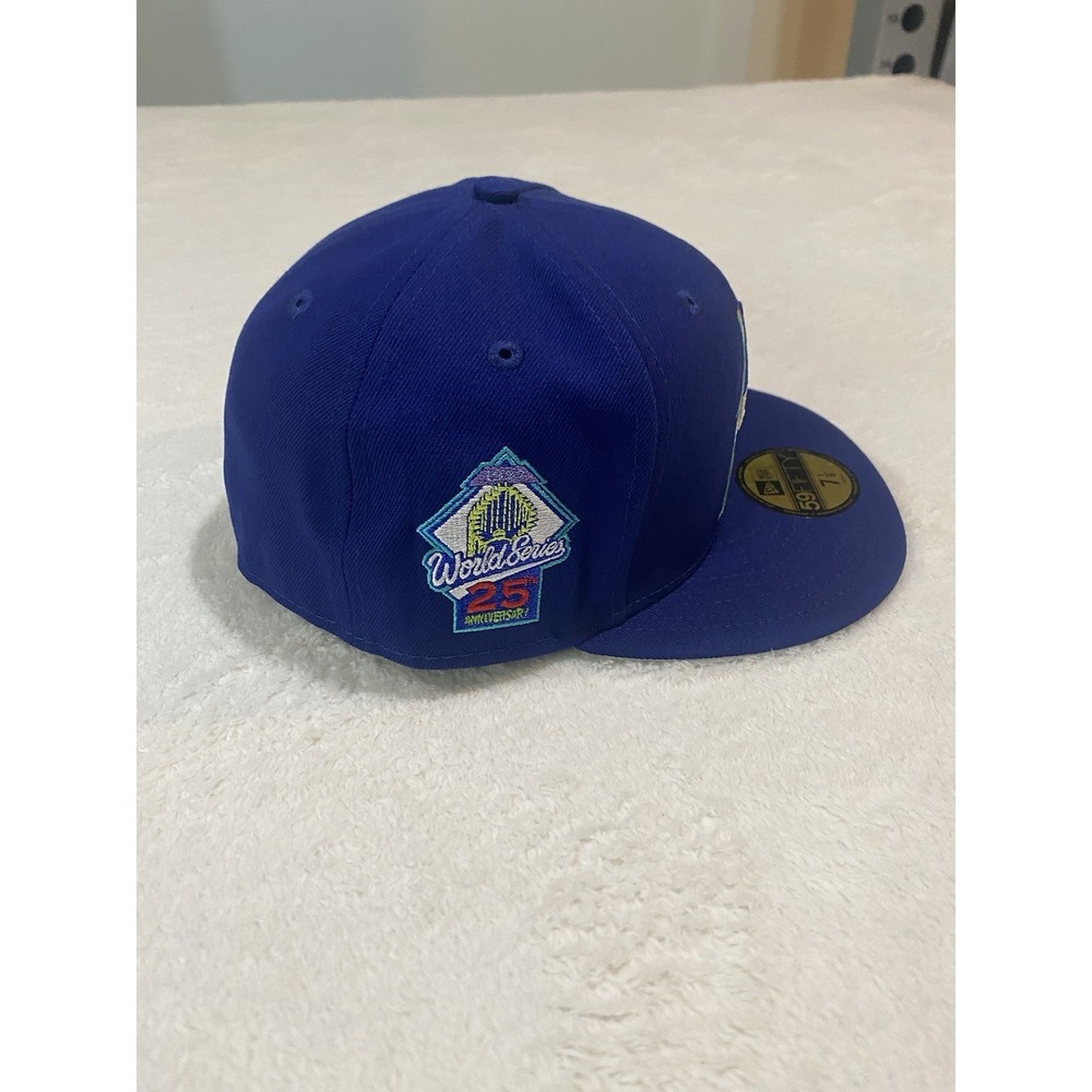New Era MLB Marlins 59Fifty 25th Anniversary WS Cap 7 1/4 Multi-Color "M" Shadow - Picture 8 of 8